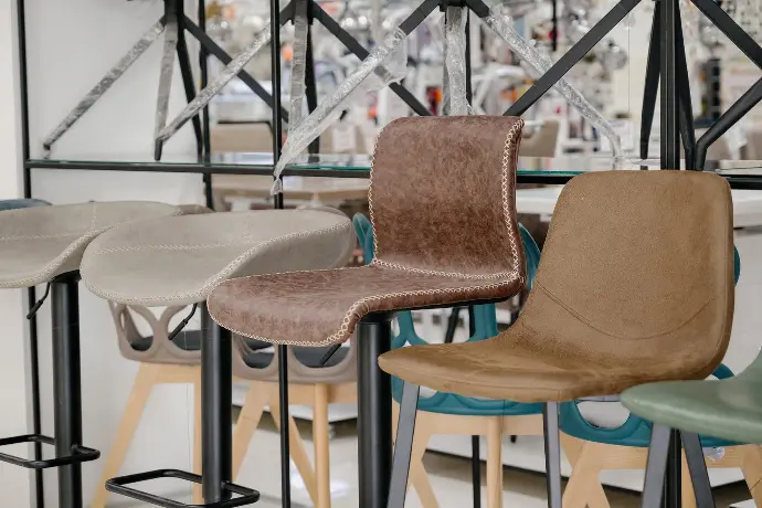 Row of stool chairs