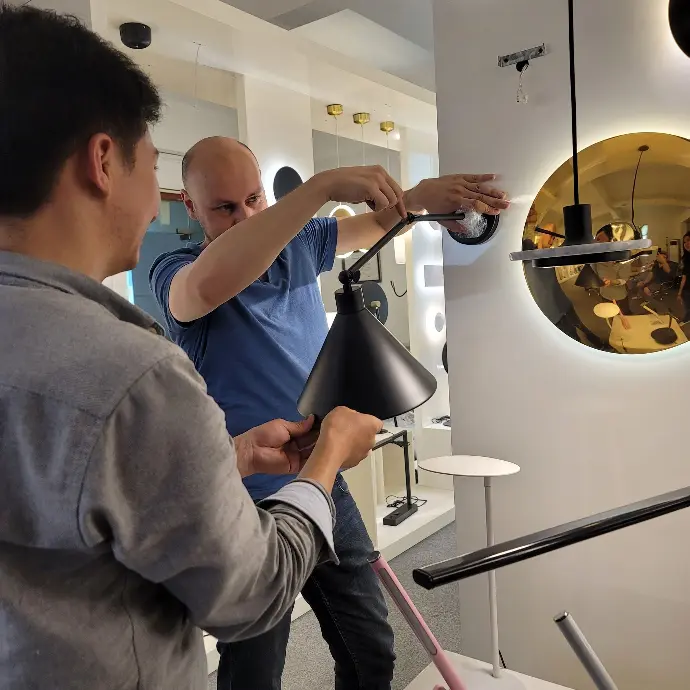 Install new light in our office fixing broken light stand