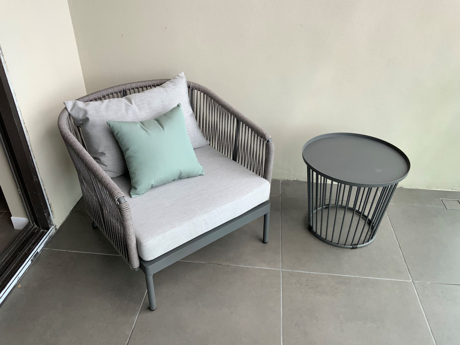 A sofa in the balcony