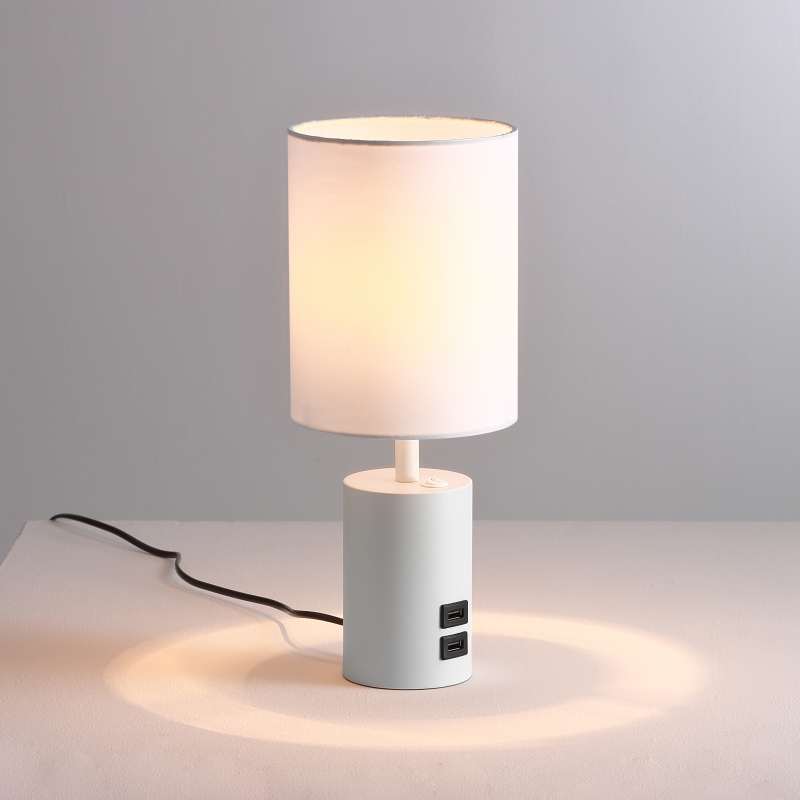 white table lamp