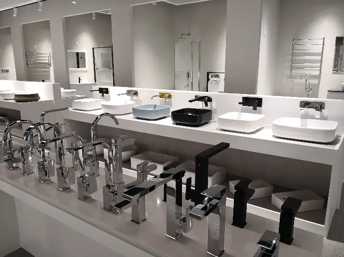 Selection of sinks and faucets Showcasing various sinks and faucets