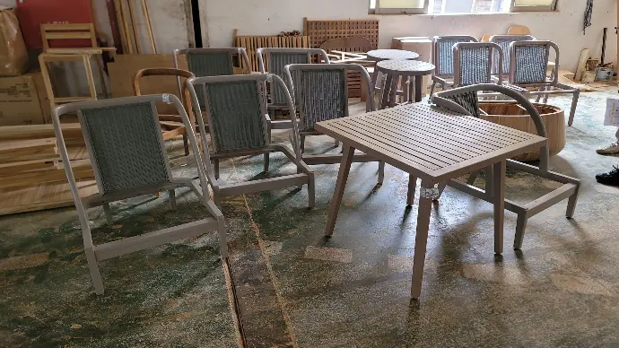 Wooden outdoor chairs and table Wooden outdoor furniture