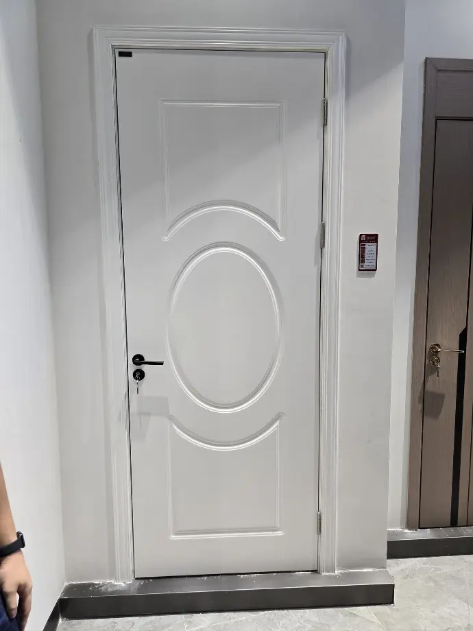 Customizable Doors A solid core door in a door show room