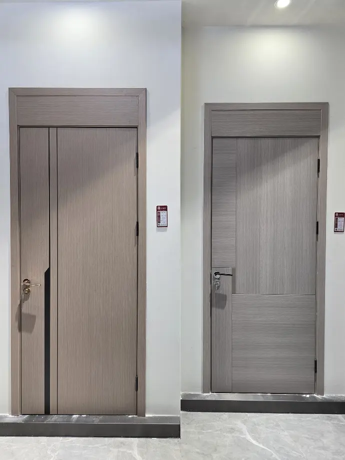 Timber Doors 2 doors in a door showroom